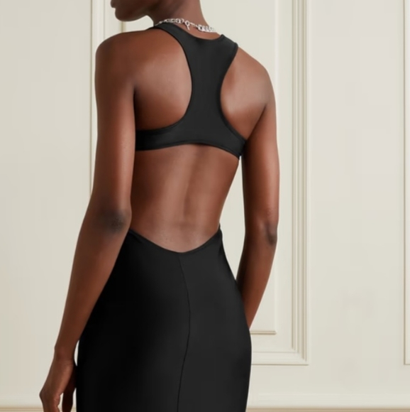 ALEXANDER WANG Open-back crystal-embellish stretch-jersey maxi dress siz… - Picture 3 of 4